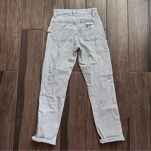 Porter Blue Peyton Striped Painters Jeans Sz 23 - Picture 5 of 9